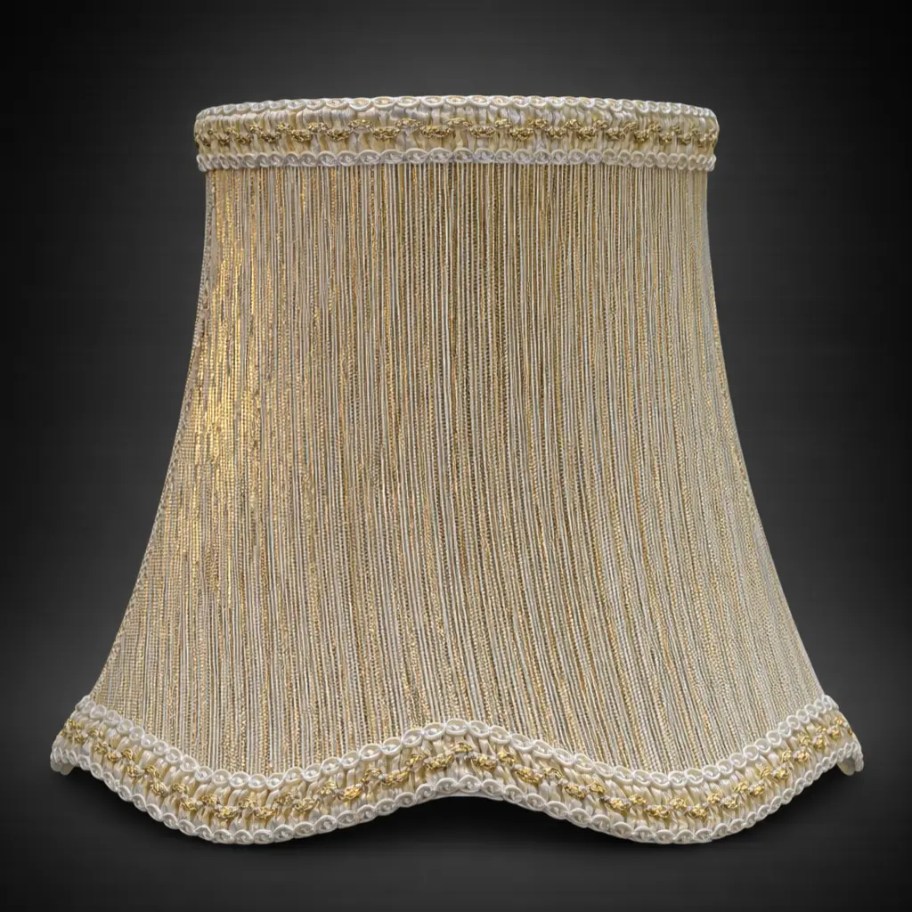 Chapeau frangé ivoire & doré